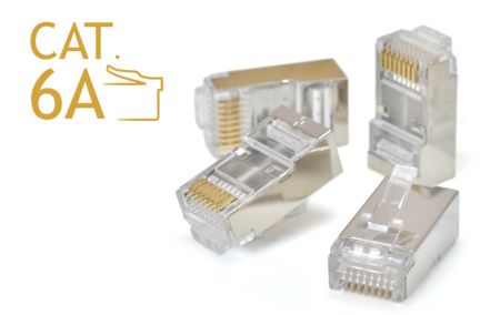 C6A محمي - قابس لكابل Cat 6A S/FTP و F/UTP